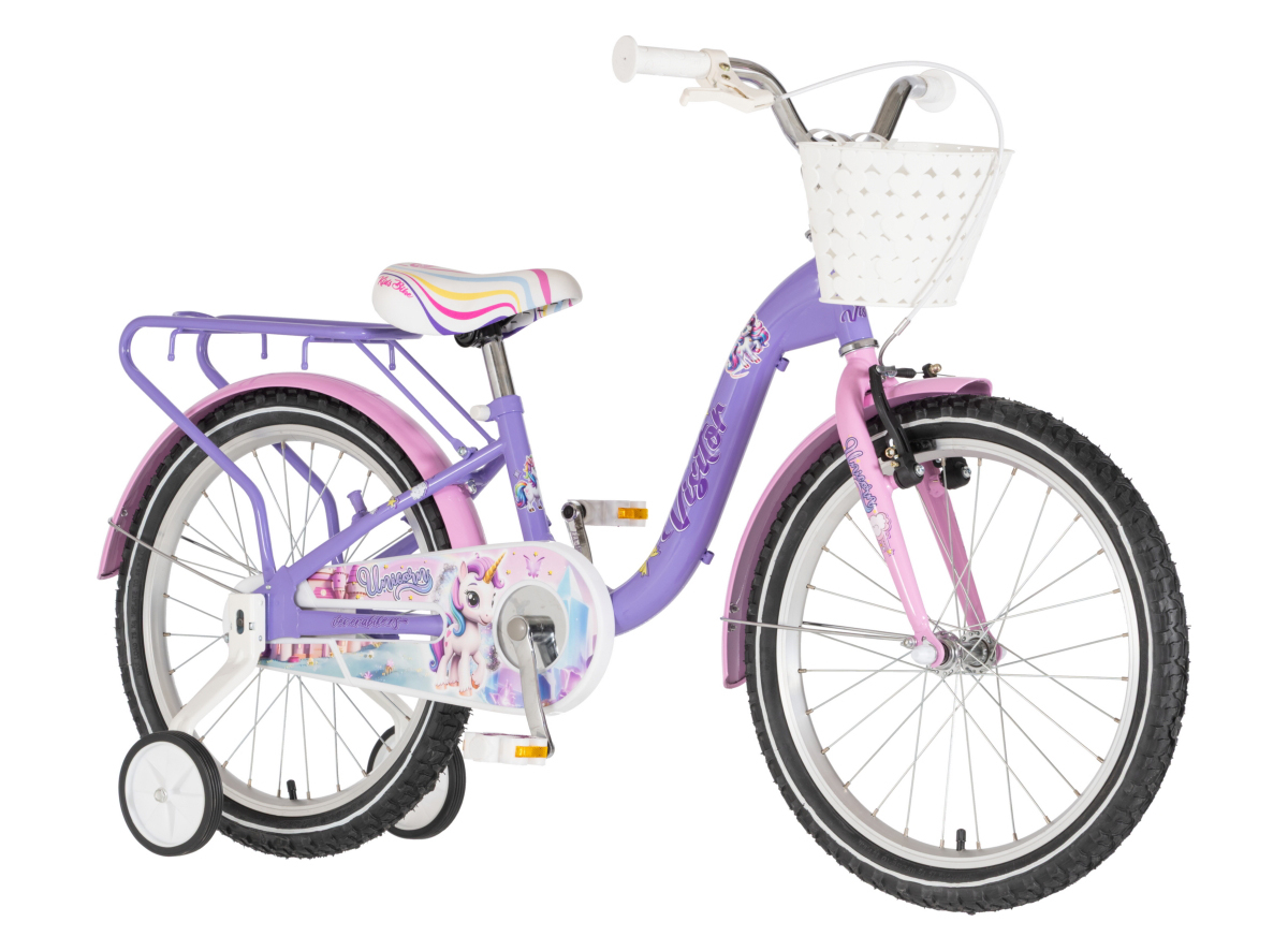 BICIKL KIDS VISITOR UNICORN 20" 10" V-BRAKE KONTRA 115-135CM (20") LJUBIČASTI